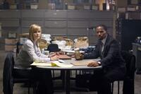 Leslie Bibb and Jamie Foxx in "Law Abiding Citizen."