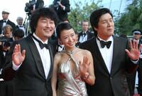 Song Kang-ho, Do-yeon Jeon and Lee Chang-Dong at the Closing ceremony of 60th edition of the Cannes Film Festival.