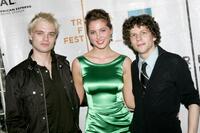 Sebastian Stan, Eva Amurri and Jesse Eisenberg at the premiere of "The Education Of Charlie Banks" during the 2007 Tribeca Film Festival.