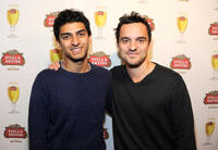 Karan Soni and Jake Johnson at the press conference of "Safety Not Guaranteed" during the 2012 Sundance Film Festival in Utah.