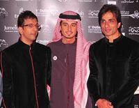 Javed Jaffrey , Ali Mostafa and Sonu Sood at the premiere of "City of Life" during the 6th Annual Dubai International Film Festival.