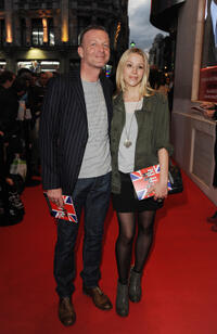 Hugo Speer and Guest at the press night of "Let It Be" in England.