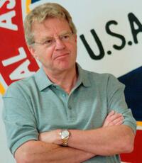 Jerry Springer at the Aids Unions Campaigning.