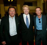 Armand Assante, Jerry Springer and Jean-Claude Van Damme at the photocall and screening of "Citizen Verdict."
