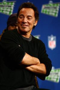 Bruce Springsteen at the Bridgestone Super Bowl XVLII Half Time Show Press Conference.