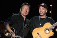 Bruce Springsteen and Tom Morello at the Clearwater Benefit Concert Celebrating Pete Seeger's 90th Birthday.