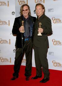 Mickey Rourke and Bruce Springsteen at the 66th Annual Golden Globe Awards.