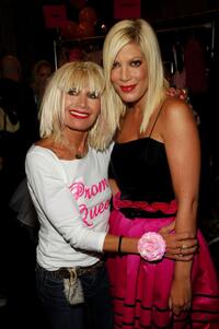 Tori Spelling and Betsey Johnson at the Betsey Johnson 2008 Fashion Show during the Mercedes-Benz Fashion Week Spring 2008.