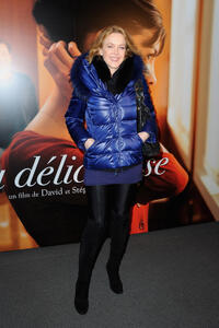 Agnes Soral at the France premiere of "La Delicatesse."