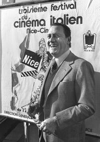 Alberto Sordi at the Italian Film Festival in Nice (Nizza).