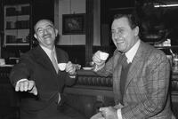 Alberto Sordi and Alberto Lattuada at the Italian Film Festival.