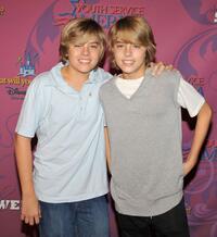 Dylan Sprouse and Cole Sprouse at the Miley Cyrus "Sweet 16" birthday celebration benefiting Youth Service America.