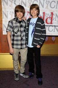 Dylan Sprouse and Cole Sprouse at the World of Disney store.