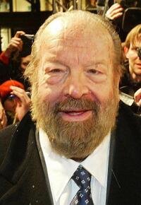 Bud Spencer at the premiere of "Cantando Dietro I Paraventi."