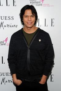 Chaske Spencer at the Guess by Marciano and ELLE event benefiting the Susan G. Komen Foundation.