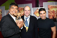 George Lopez, producer John Jacobs and Eddie "Piolin" Sotelo at the world premiere of "Beverly Hill Chihuahua."