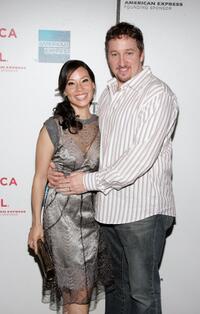 Lucy Liu and Paul Soter at the premiere of "Watching The Detectives" during the 2007 Tribeca Film Festival.