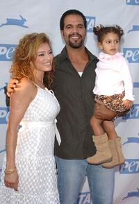 Allana Nadal, Kristoff St. John and their Daughter Lola at the PETA's 15th Anniversary Gala and Humanitarian Awards.