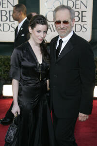 Sasha Spielberg and director Steven Spielberg at the 64th Annual Golden Globe Awards in California.