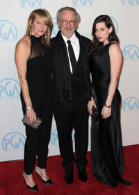 Kate Capshaw, director Steven Spielberg and Sasha Spielberg at the 23rd Annual Producers Guild Awards in California.