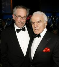 Steven Spielberg and Former Motion Picture Association of America CEO Jack Valenti at the 59th Annual DGA Awards.