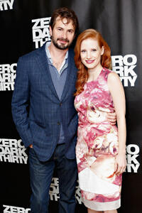 Mark Boal and Jessica Chastain at the photocall of "Zero Dark Thirty" in New York.