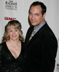 Charity Stashwick and Todd Stashwick at the premiere of "The Riches."