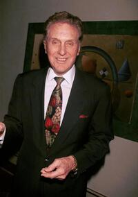 Robert Stack at the Merv Griffins Coconut Club for a special performance by Polly Bergen prior to opening on Broadway in "Follies".