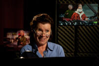 Imelda Staunton on the set of "Arthur Christmas."