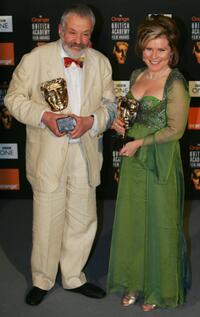 Imelda Staunton and Mike Leigh at the British Academy Film Awards.