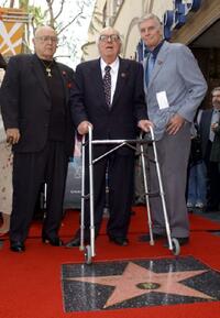 Rod Steiger, Ray Bradbury and Charlton Heston at the event honoring the author with a star on the Hollywood Walk of Fame.