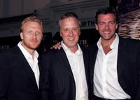 Kevin McKidd, Bruno Heller and Ray Stevenson at the premiere of "Rome."