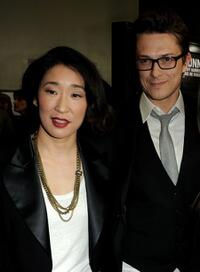 Sandra Oh and Peter Stebbings at the premiere of "Defendor."