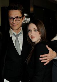 Peter Stebbings and Kat Dennings at the premiere of "Defendor."