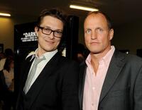Peter Stebbings and Woody Harrelson at the premiere of "Defendor."