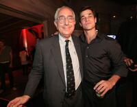 Ben Stein and VJ Logan at the crowning finale and celebration for VH1's America's Most Smartest Model.