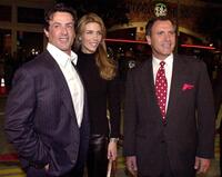 Sylvester Stallone, Jennifer Flavin and Frank Stallone at the premiere of "Get Carter."