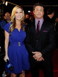 Alicia Jacobs and Sylvester Stallone at the screening of "The Expendables."