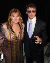 Nancy Rowe and Sylvester Stallone at the 39th Annual Key Art Awards.