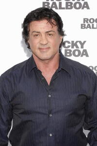 Sylvester Stallone at a photocall in Madrid for "Rocky Balboa."