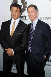Sylvester Stallone and Jon Feltheimer at the California premiere of "The Expendables."