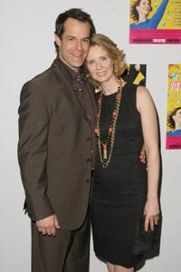 Josh Stamberg and Cynthia Nixon at the opening night of "Distracted."