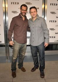 Josh Stamberg and David Arquette at the FEED Foundation/Hungry In America project benefit hosted by Vanity Fair.