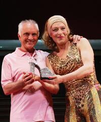 Terence Stamp and Tony Sheldon at the photocall of "Priscilla Queen Of The Desert" at Star Citys Lyric Theatre.