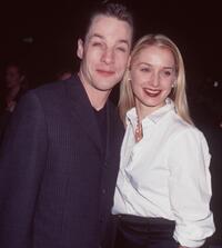 French Stewart and date at the NBC All-Star Party.