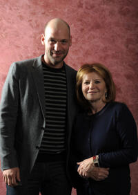 Corey Stoll and producer Letty Aronson at the California premiere of "Midnight In Paris."