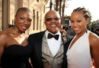 Aisha Hinds, director Kevin Rodney Sullivan and Kellee Stewart at the 42nd NAACP Image Awards in California.