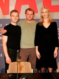 Hinnerk Schoenemann, Devid Striesow and Nina Hoss at the promotion of "Yella" during the 57th Berlin International Film Festival.