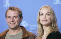 Nina Hoss and Devid Striesow at the photocall of "Yella" during the 57th Berlinale International Film Festival.