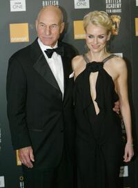 Patrick Stewart and Australian actress Naomi Watts at The British Academy Film Awards.